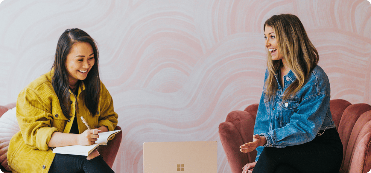 Two women having a therapy session at Edmonton Healing Centre.